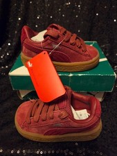 New Puma Basket Classic Weatherproof Tibetan Red Kid's Sneakers Size 5C