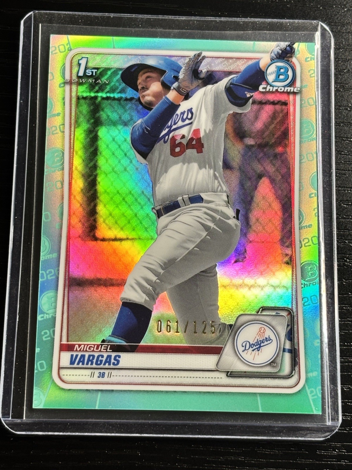2020 Bowman Chrome Prospects Miguel Vargas #BCP-131 Aqua Refractor /125 1st RC