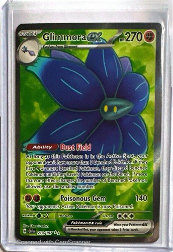 Glimmora ex 213/197 SV03: Obsidian Flames Full Art Pokemon NM/M