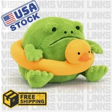 8" Ricky Rain Frog Rubber Ring Plush Toy Jellycat Amuseables Cute Gift NWT & Bag