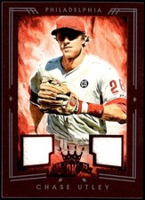 2015 Panini Diamond Kings #27 Chase Utley DK Framed Red Jersey #/99 F3