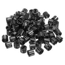 100PCS Clothes Hanger Marker XL Size Fit Hanger Rod for Garment Coding Black