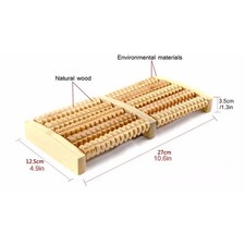Wooden Foot Massager Roller Reflexology for Stress Fitness Health Care Feet Mass