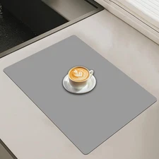 Silicone Mat 23.6x15.7 Inch Heat Resistant Countertop Protector Gray