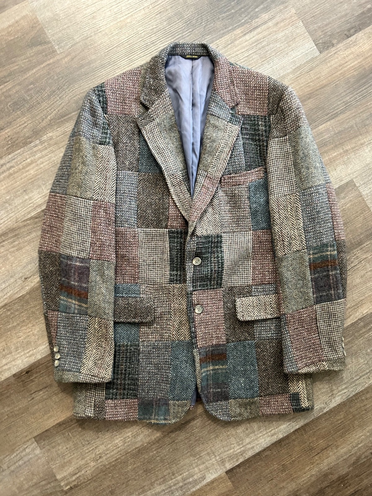Corbin vintage patchwork panel wool tweed preppy … - image 2