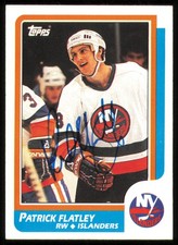 Patrick Flatley Autographed Signed 1986-87 Topps Card 162 New York Islanders