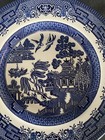 CHURCHILL BLUE WILLOW Made In England Dinner Plate 8" Blue and White — photo 4