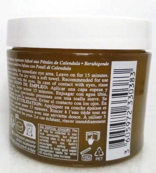 KIEHL'S CALENDULA PETAL-INFUSED CALMING MASK 3.4 fl oz ~ 100 ml New Sealed - Image 4 of 4