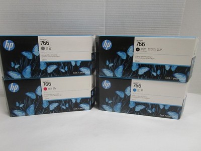 4-HP 766 P2V90A P2V94A P2V93A P2V89A 300ml Printer Ink Cartridge for DesignJet