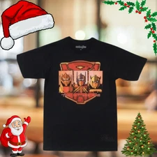 Retro Mecha Hero Emblem Graphic T-Shirt Adult Futuristic Robot Print Tee S-5XL