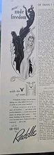 1940 Womens V Radelle stretch slip for nude freedom Vintage fashion art ad 