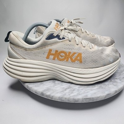 Hoka One One Bondi 8 Oat Milk Alabaster Running Shoes Mens  display picture 3