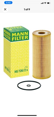 Original MANN HU 726/2x Oil Filter Audi VW Ford Skoda Seat New In Box