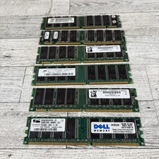 Lot of 6- Dell/ Viking / Micron 256mg DDR server ram used
