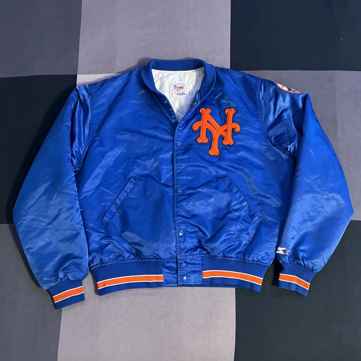 VTG 80s Starter New York Mets Satin Diamond Collection Jacket RARE