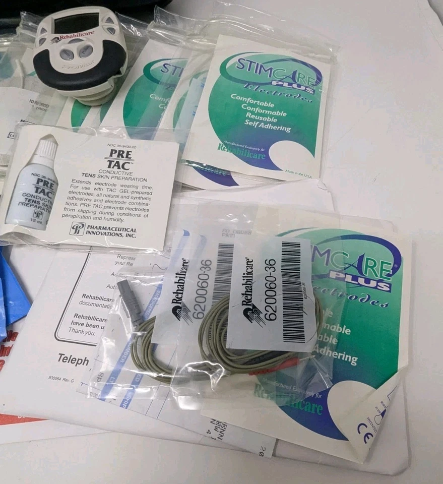 Rehabilicare Pro max Unit Lot With Electrodes Probes Case ProMax Tested TENS  - Image 2 of 4