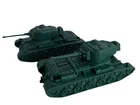 Lot of 2 Vintage Marx Battleground Dark Forest Green American #41 Tank