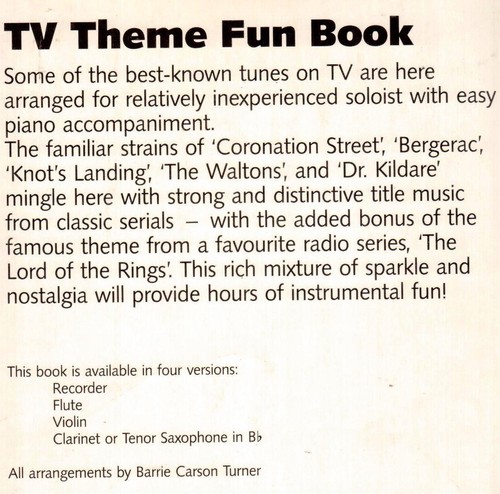 TV Theme Fun for VIOLIN & PIANO, NEW Music Book, FREE POSTAGE - Picture 2 of 3