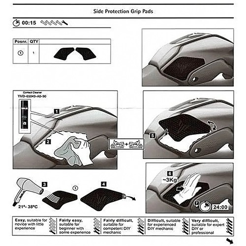 FOR HONDA CBR500R CB500F 2019-2021 3D rubber fuel tank protector cover sticker - Picture 11 of 11