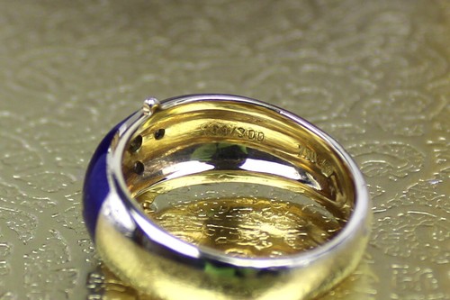 RARO anello con diamanti Fabergé, Victor Mayer, oro giallo 750 - Foto 17 di 17