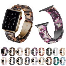 Luxury Resin Band for Apple Watch Strap Series 9 8 7 6 40 44mm 41 45mm Bracelet