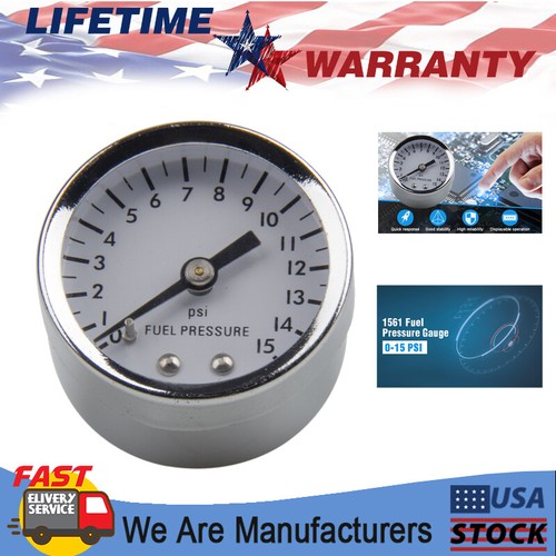 1.5" Low Pressure Fuel Pressure Gauge 0-15PSI 1/8"NPT Male - Foto 13