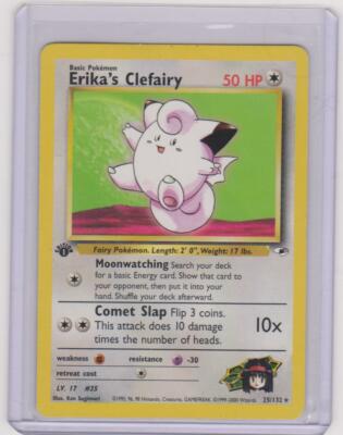 Pokemon Gym Heroes 1st Edition Erika's Clefairy Non-Holo 25