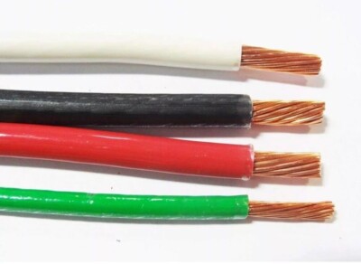 100' EA THHN THWN 6 AWG GAUGE BLACK WHITE RED COPPER WIRE + 100' 10 AWG GREEN
