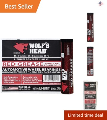 Red Grease - Premium Lithium Complex - Extreme Protection - 14 Oz Tube - Set
