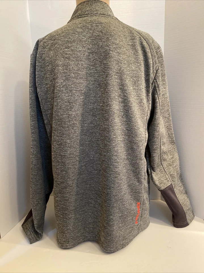 Chaqueta sudadera Head cremallera completa para hombre talla grande gris rojo Foto 3 de 4