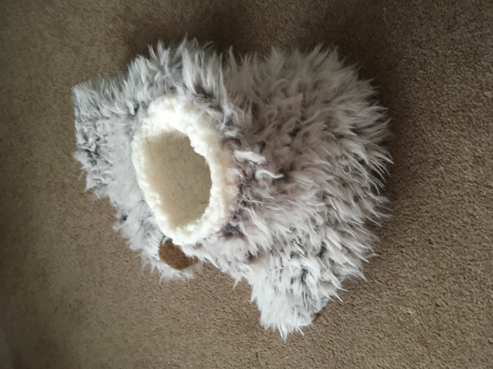 SAOLA PANTOFOLE STIVALETTI NUOVI SENZA ETICHETTE MORBIDE MORBIDE GRIGIE CON SUOLA ANTISCIVOLO TESTURIZZATA 1 3