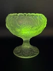 Fenton Crystal Velvet Satin Water Lily Cupped Pedestal Compote – GLOWS