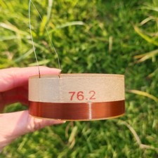 1pc76.2mm pure copper flat wire outer winding bass voice coil pure paperskeleton