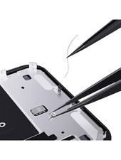 iNeeZy Handmade Non-Magnetic Stainless Tweezers Qianli  Black - Wide 