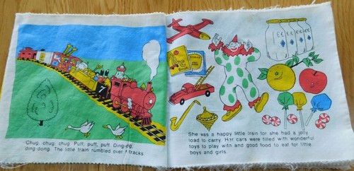 Vtg 1980~THE LITTLE ENGINE THAT COULD~A Peggy Cloth BOOK as told by Watty Piper - Foto 2 di 4
