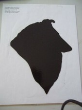 Rough Collie Head Study Car Magnet Hand Cut and Painted U pick style color