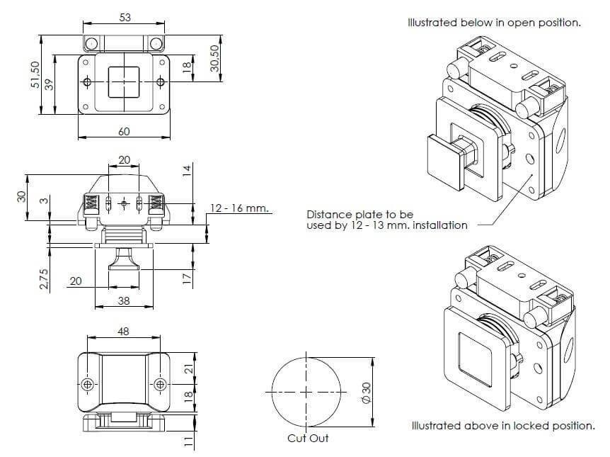 Push Lock Con Serratura A Pulsante Per Camper E Caravan Marrone Per 712581 - Foto 9