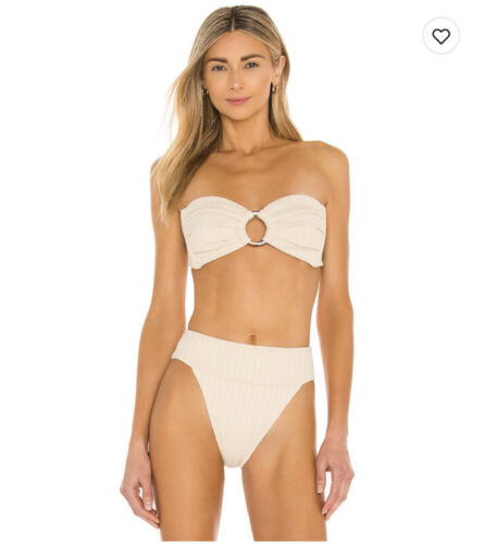 Montce Bikini Beige Rib SET - Tori Bandeau (S) / T