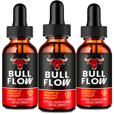 #ad #ad 3 Pack Bull Flow for Prostate Health Capsules Advanced BullFlow Drops for Men $34.95