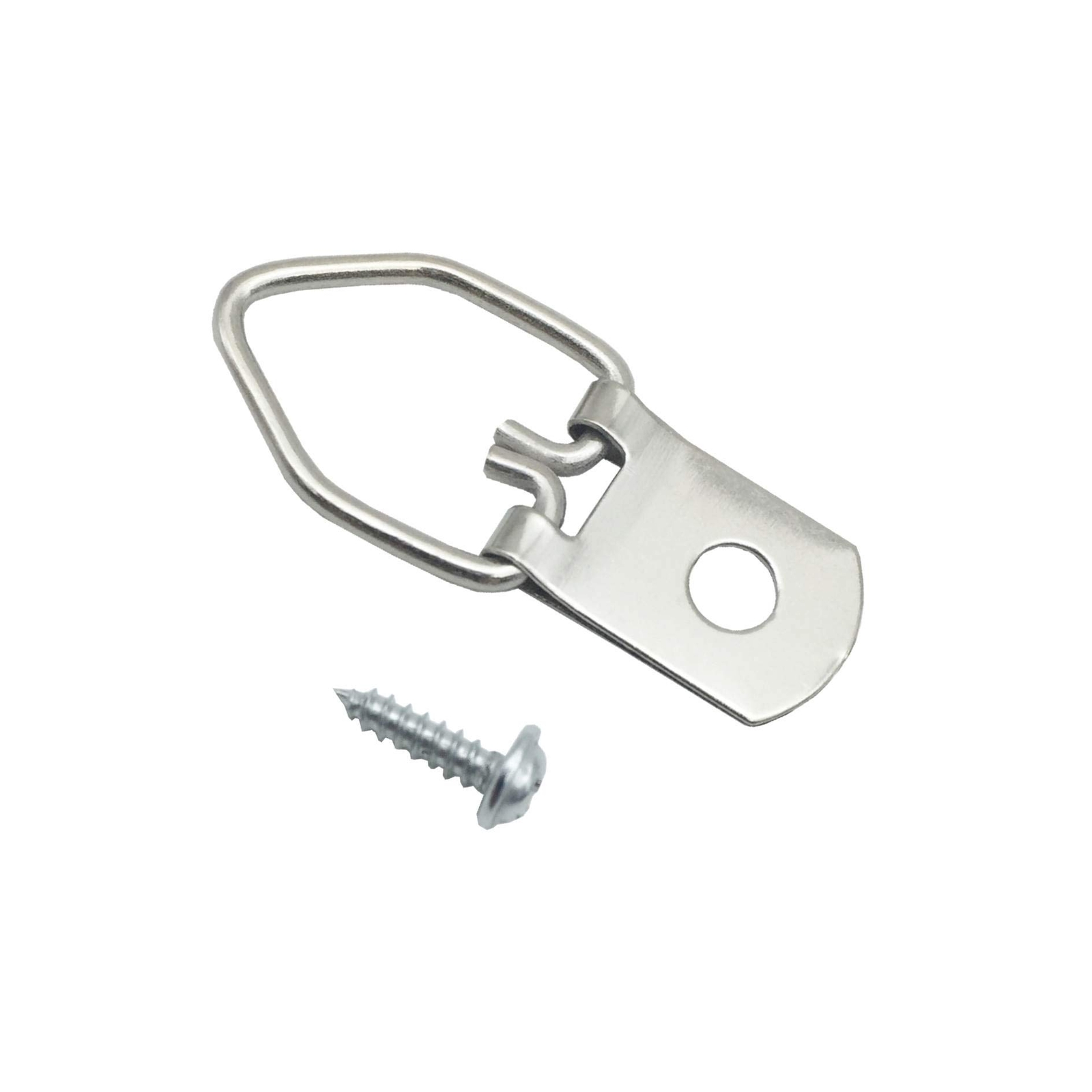 100Pcs D Rings Frame Hooks for Picture Hanging with Screws for Hard Walls