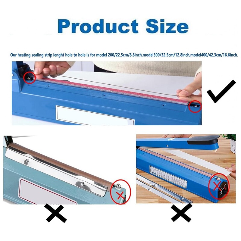 Impulse Sealer Replacement Parts 8 Inch2 mm Heat Seal Strips PTFE