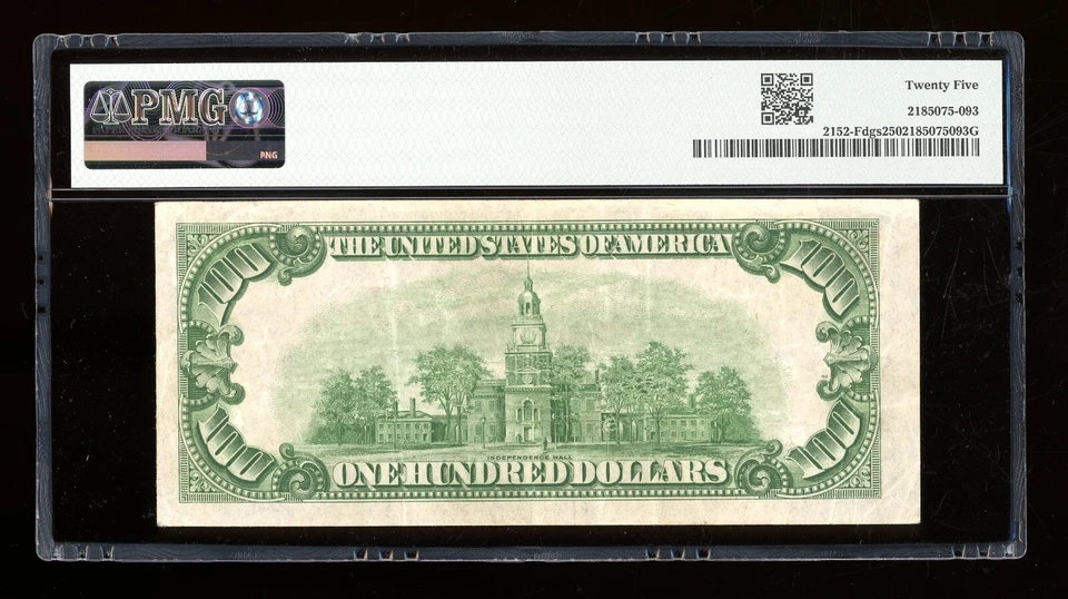 DBR 1934 $100 DGS FRN Atlanta Fr. 2152-Fdgs PMG 25 Serial F02378030A - Image 2 of 2