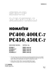 Komatsu PC400-7, PC400LC-7, PC450-7,PC450LC-7 Escavatore idraulico manuale di servizio