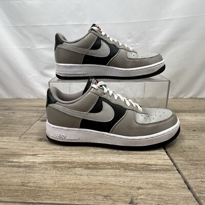 Nike Air Force 1 Low Leather Grey Black White Cobblestone Classic Size 9