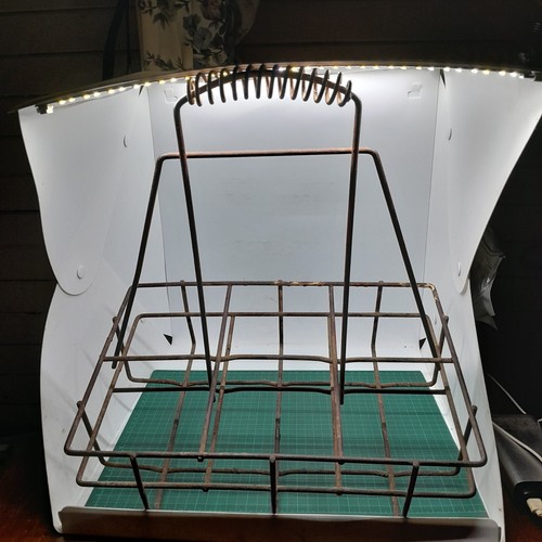 Vintage Original 6 Bottle Oil Bottle Rack.