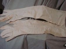 Vintage Edwardian Gloves Cotton LONG S Antique 20"