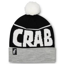 Brand New Crab Grab Pom Beanie Heather Grey/Black