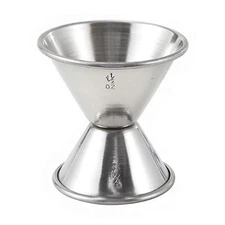 Double Bar Jigger 1 1/2 oz and 3/4 oz, Stainless Steel Cocktail Jigger "Pony"