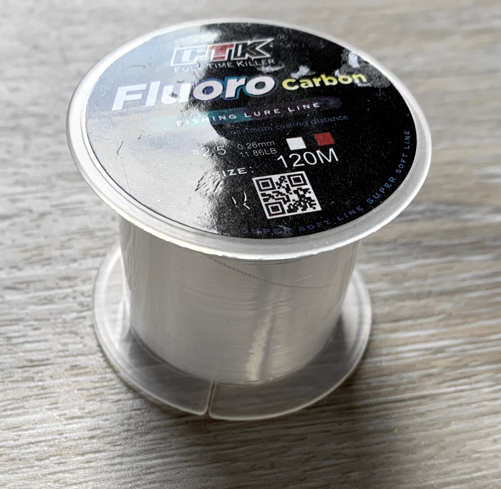 FTK Fishing Line 2.5 - 0.25 mm Fluorocarbon Coating transparent 11.86 Lb  120 m