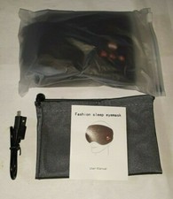 FASHION BLUETOOTH SLEEP EYEMASK HEADPHONES BLACK USB RECHARGEABLE uns nib